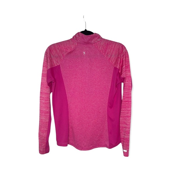 DANSKIN NOW Pink Semi Fitted 1/4 Zip Performance Pullover with Thumb Holes M - Picture 2 of 4